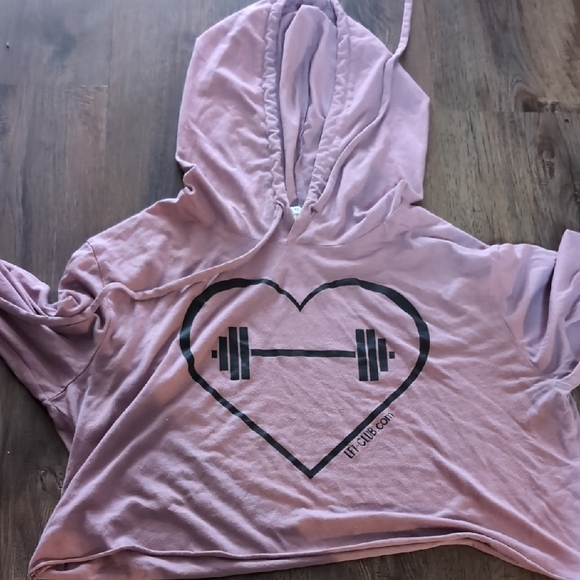 Pink Heart Weightlifting Hoodie - Picture 1 of 2